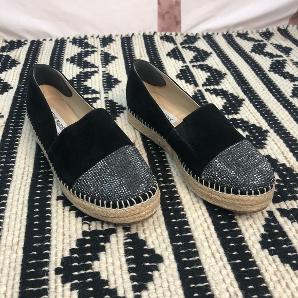 Steve Madden Shoes - NWOT Steve Madden Black Pulsse Espadrilles Velvet